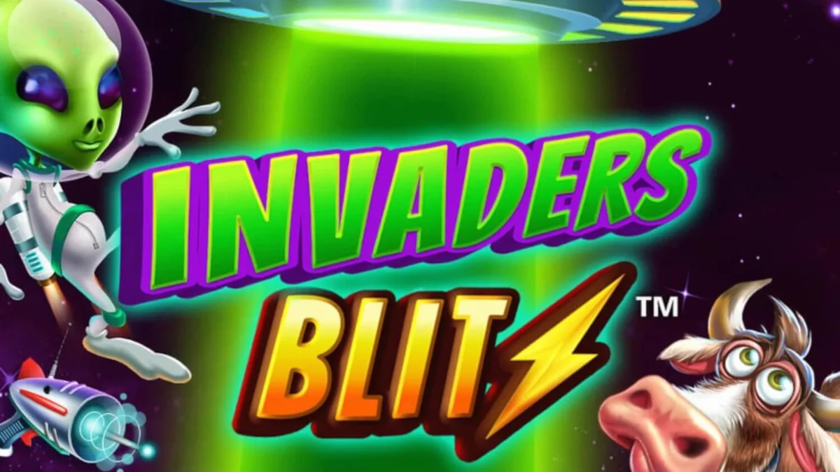 Interface do jogo Invaders Blitz com tema de invasão alienígena